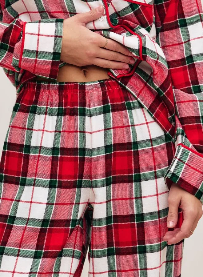 UNDIZ Checked flannel trousers